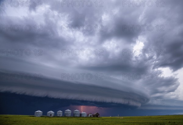 Prairie Storm Clouds in Saskatchewan Canada Rural