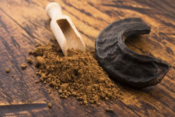 Carob pods and carob powder