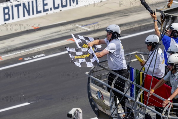 INDYCAR driver, JOSEF NEWGARDEN (2) of Nashville, Tennessee, wins the Indianapolis 500 at the Indianapolis Motor Speedway in Indianapolis, IN, USA, North America