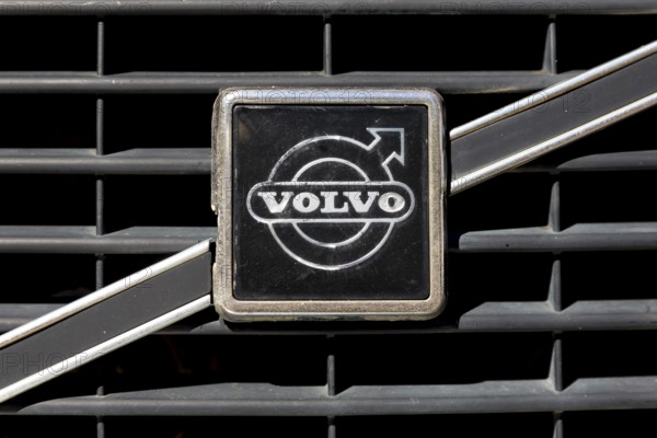 Sofia, Bulgaria - August 14, 2016: Retro VOLVO car logo on an attique car at a retro car parade