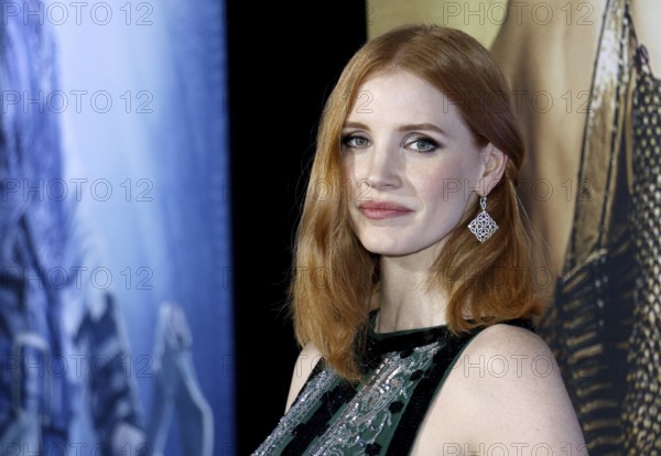 Jessica Chastain at the Los Angeles premiere of 'The Huntsman: Winter's War' held at the Regency Village Theatre in Westwood, USA on April 11, 2016
