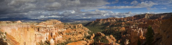Panorama of Bryce Canyon as seen from Sunset Point, Utah, USA, North America