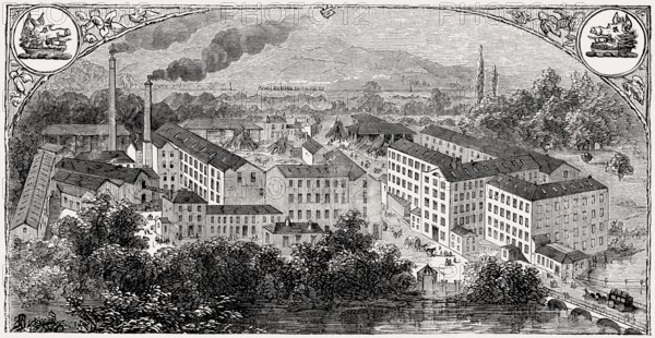 Walter Evans and Company, Cotton spinning Derby, England, 19th century