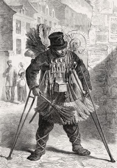 Street trader, Paris, France, 1862, Europe