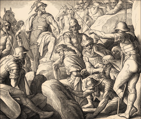 Amorite kings captured, Old Testament, by Julius Schnorr von Carolsfeld, 1860