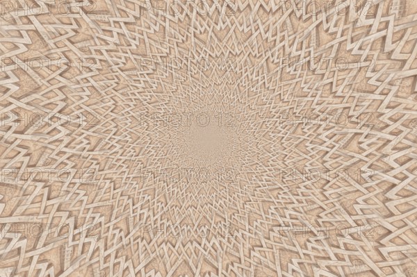 Arab background remanding to Islam culture. Design created from a 13th century architectural detail using droste effect