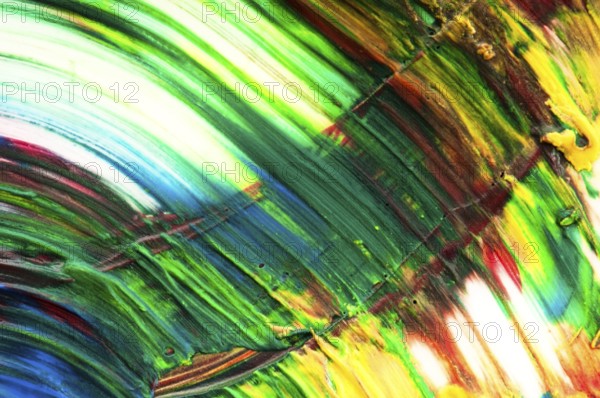 Paints on the white paper, poland