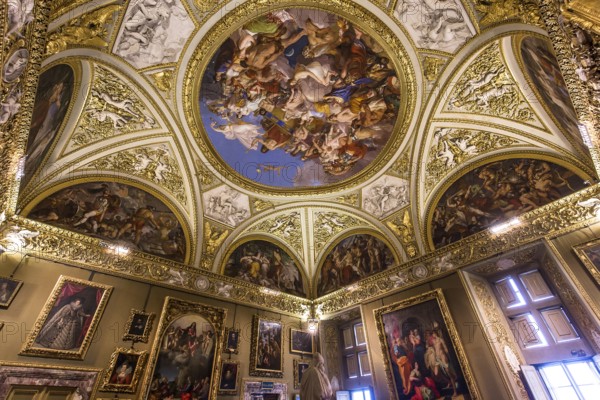 FLORENCE, ITALY, OCTOBER 28, 2015 : interiors and architectural details of Palazzo Pitti, october 28, 2015 in Florence, Italy, Europe