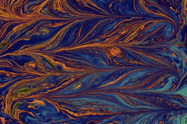 Abstract creative marble pattern texture. Traditional art of Ebru marbling