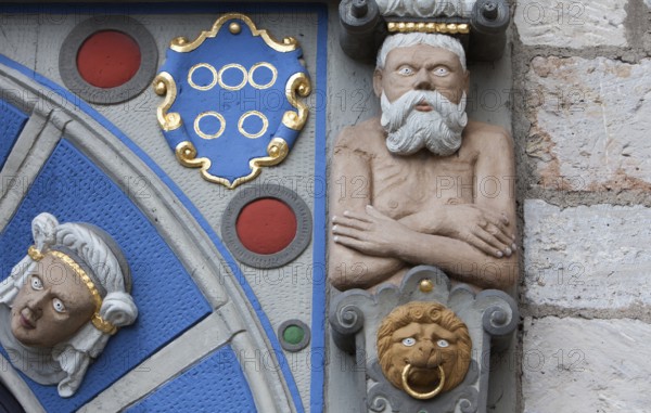 Renaissance portal, Gewandhaus, Old town market square, Brunswick, Lower Saxony, Germany, Europe, Renaissanceportal, Gewandhaus, Altstadtmarkt, Braunschweig, Niedersachsen, Deutschland, Europa, Europe