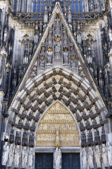 Entrance arch of the cathedral of Cologne, Germany, Europe