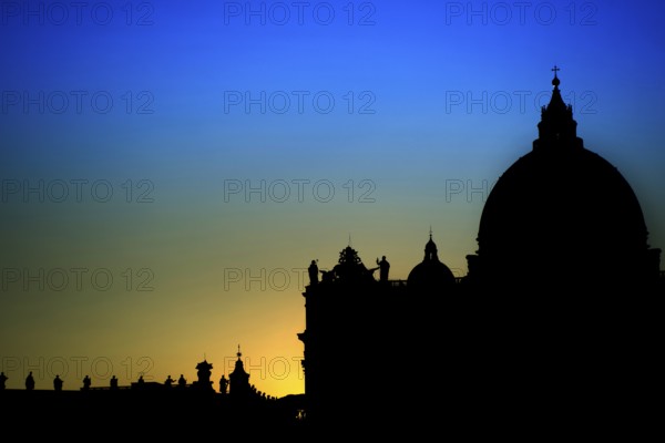 St. Peter's Basilica in the Vatican City, at sunset