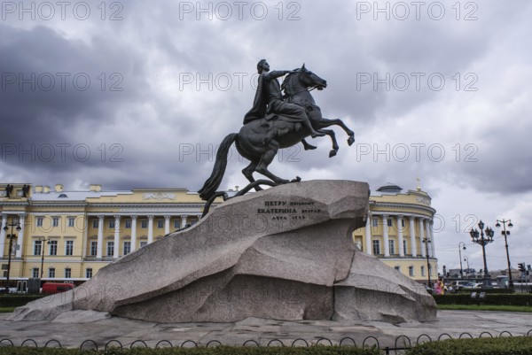Saint-Petersburg, Russia - August 12, 2016: Statues and monuments of St. Petersburg. City St. Petersburg architecture. Sculptures in style