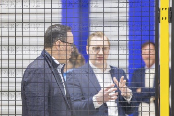 JT Energy Systems is the largest production centre for lithium-ion batteries in the intralogistics industry. On an area of 42, 000 m², lithium-ion batteries are produced and reconditioned to the highest quality standards using modern production technologies. Christoph Remmel (right) from JT Energy Systems, Freiberg, Saxony, Germany, Europe