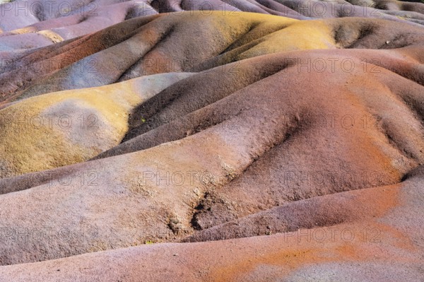 Seven Coloured Earth, 7th coloured earth, Minerals, Geopark, Terres des couleurs, Chamarel, Indian Ocean, Island, Mauritius, Africa