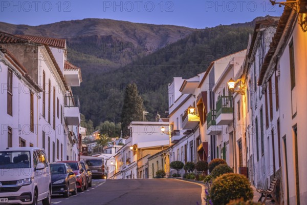 Residential buildings, main street in the village centre of Vilaflor, Province of Santa Cruz de Tenerife, Tenerife, Canary Islands, Spain, Europe