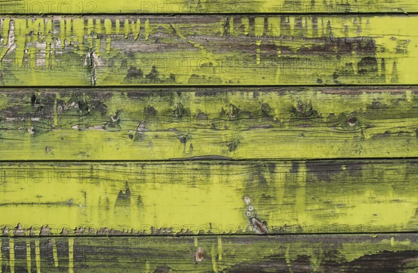 Old cracked green wooden boards