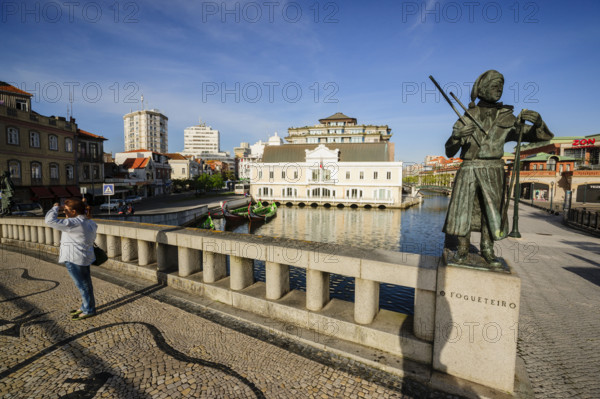 Edificio de la antigua capitania del puerto, canal Do Cojo, Aveiro, Beira Litoral, Portugal, europa, Europe
