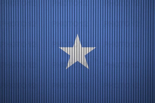 Somalia Flag painted on the cracked grunge concrete wall