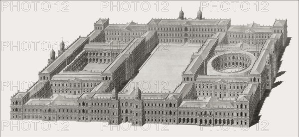 The Charing Cross Side of Old Whitehall Palace, Westminster, London, England, 1749