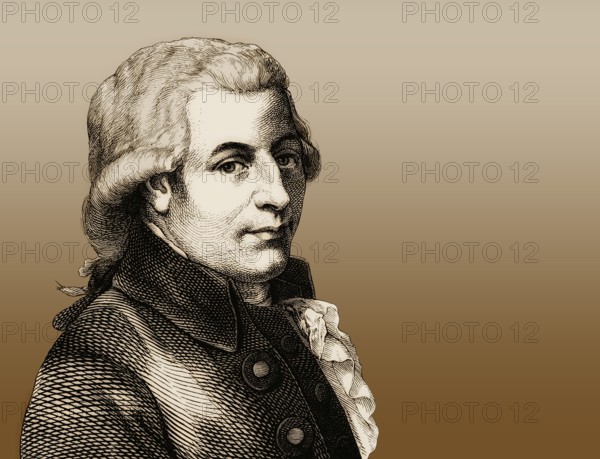 Wolfgang Amadeus Mozart, 1756 – 1791, composer of classical music, First Viennese School, digitally edited
