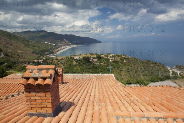 Before storm in Taormina.Taormina is a charming hillside town on the east coast of Sicily, Italy and is one of the island's main tourist resorts