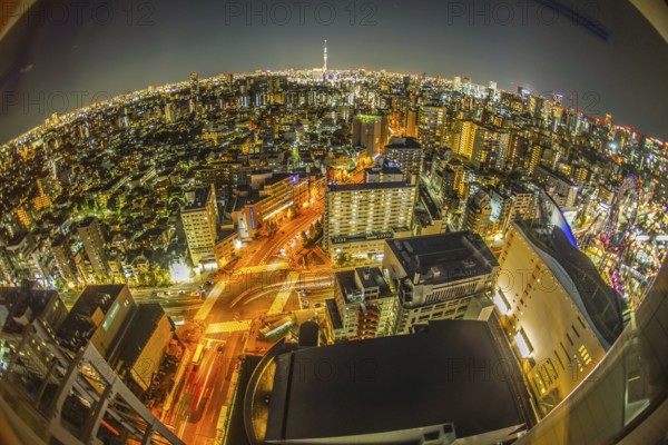 Tokyo night view (from Bunkyo Civic Center). Shooting Location: Tokyo metropolitan area