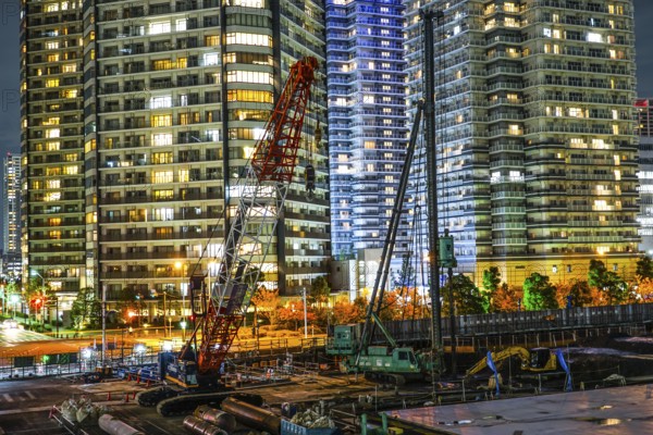Construction site of the Yokohama Minato Mirai. Shooting Location: Yokohama-city kanagawa prefecture