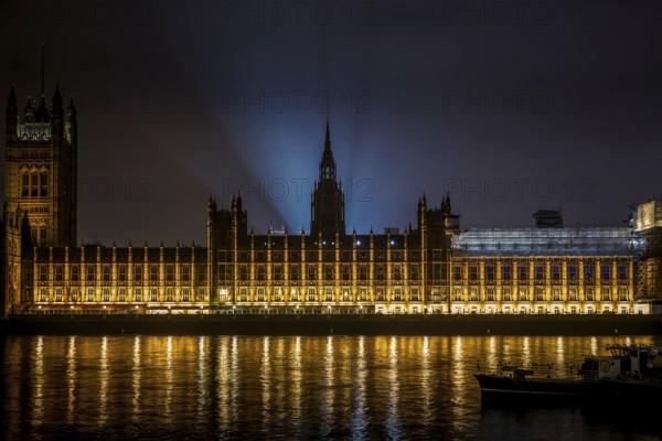 Palace of Westminster of night view (London). Shooting Location: United Kingdom, London
