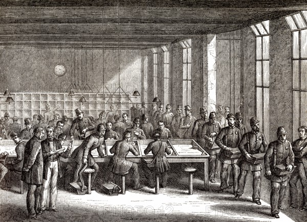 Altes Generalpostamt, Paris, Frankreich, 19. Jahrhundert