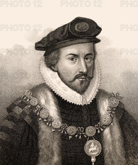 Sir Christopher Hatton, 1540-1591, an English politician, Lord Chancellor of England