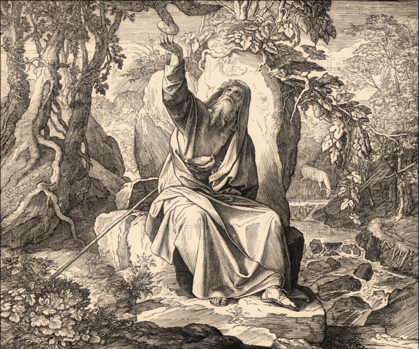Ravens Feed Elijah, Old Testament, by Julius Schnorr von Carolsfeld