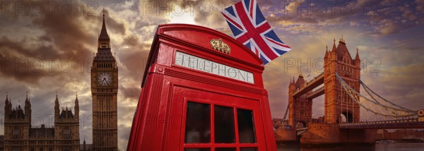 London photomount with telephone box and Icon landmarks