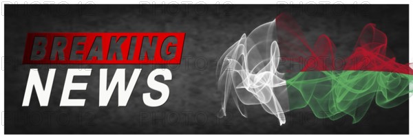 Madagascar Breaking News, Smoke Flag Background