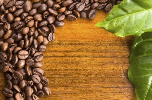 Coffee on wooden background, lodz