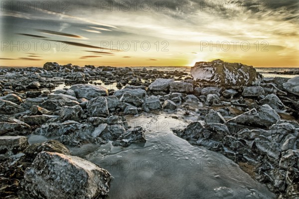 Sunrise at Ytri Tunga Beach, Snäfellsness Peninsula, Iceland, Europe