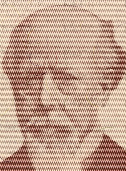Julio Argentino Roca (1843-1914) on 1000 Australes 1988 Banknote from Argentina. Army general who served as President of Argentina