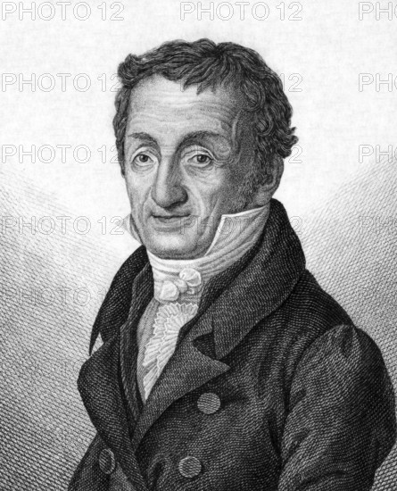 Karl Gottlieb Bretschneider (1776-1848) on engraving from 1859. German scholar and theologian. Engraved by unknown artist and published in Meyers Konversations-Lexikon, Germany, 1859, Europe