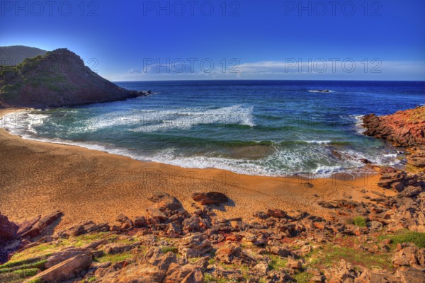 Cala Pilar beach in Menorca Alfuri de Dalt at Balearic Islands of Spain