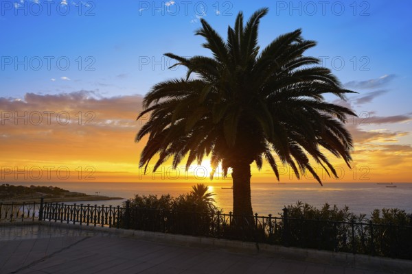 Tarragona Balcony of Europe at sunrise in Catalonia