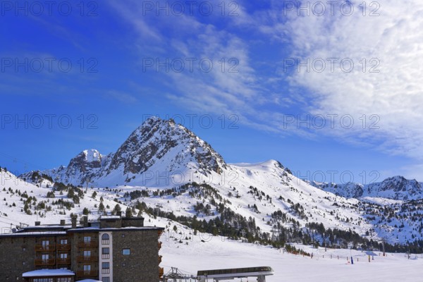 Grau Roig ski resort in Andorra at Grandvalira sector Pyreenees