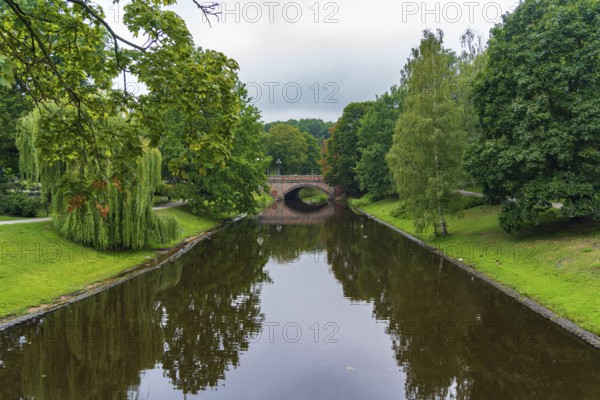 The Bastejkalna Park in Riga, Latvia, Europe