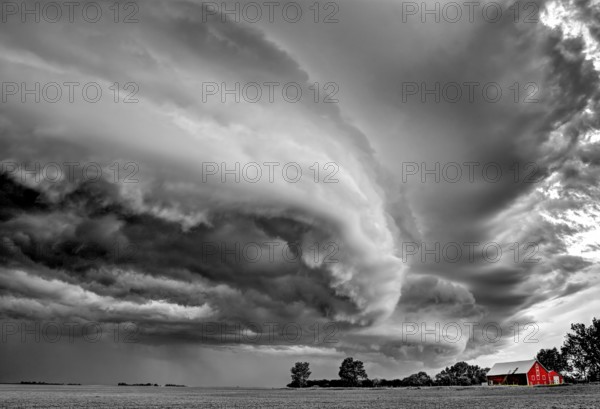 Prairie Storm Clouds Canada Saskatchewan Dramatic Summer