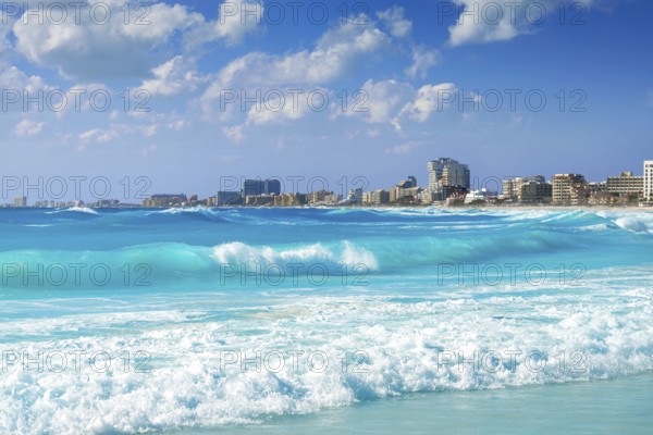 Cancun Forum beach Playa Gaviota Azul in Mexico at Hotel Zone