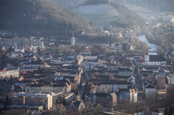 View of the city of Leoben, Leoben, Styria, Austria, Europe