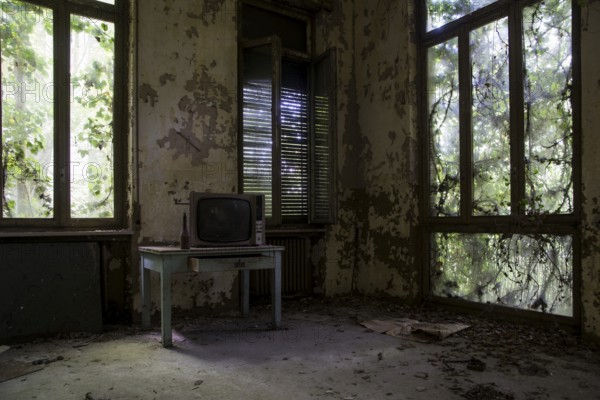 A picture of a scary place in an abandoned asylum in Vercelli, Italy, Europe