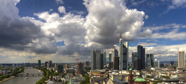 Skyline of Frankfurt am Main, Hesse, Germany, Europe