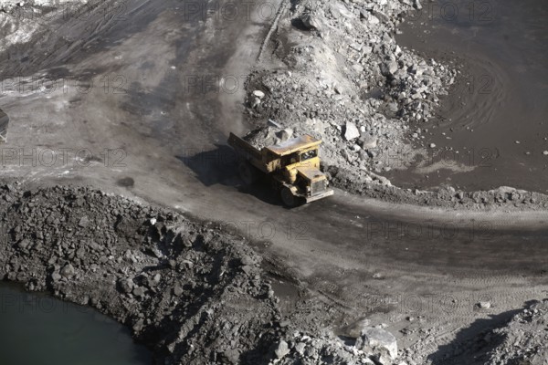 Overview of Coal mine in Jharkhand, India, Asia