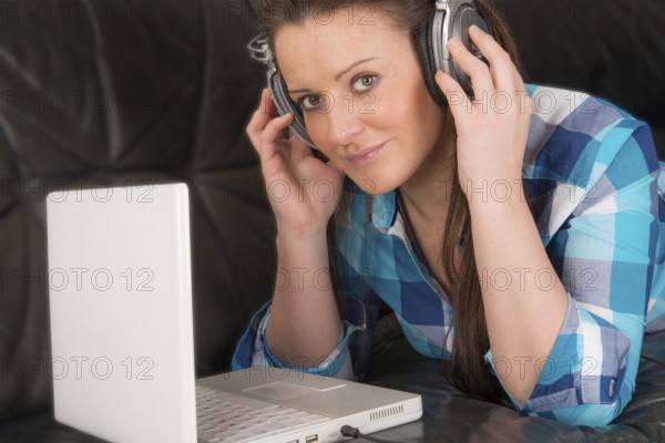 Woman with earphones