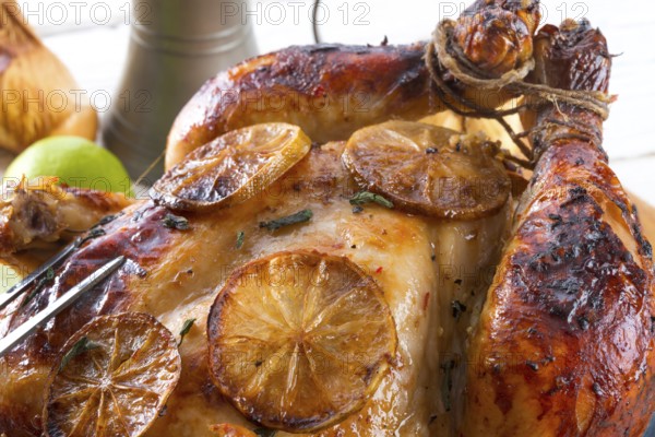 Roasted chickens